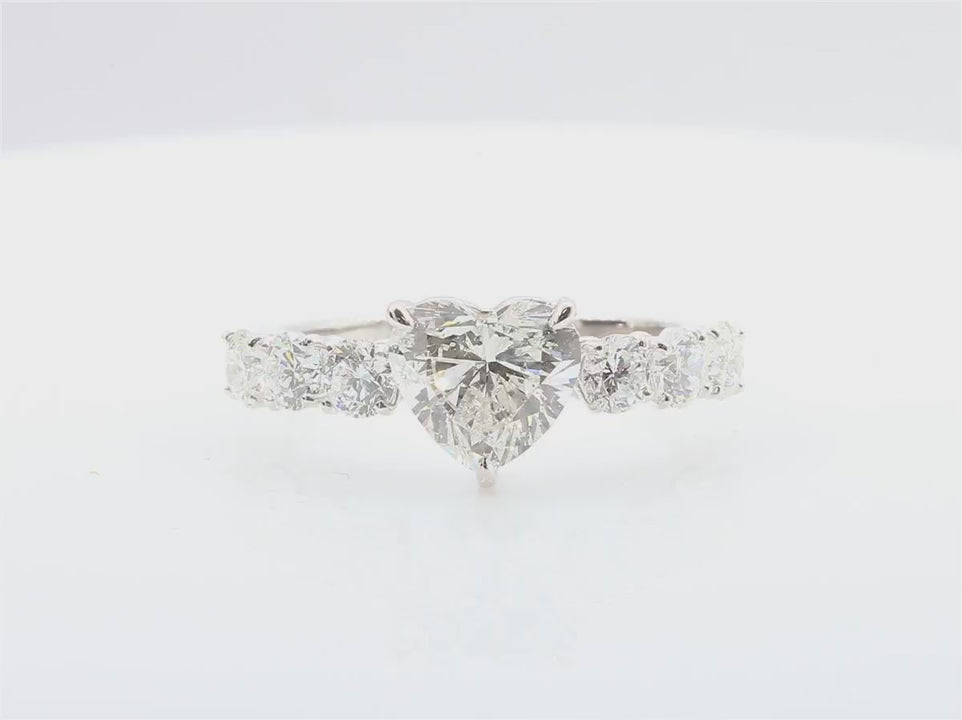 天然ダイヤモンドリング 2.511ct Heart 18KWG 画像