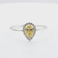 18K イエローダイヤモンドリング 0.574ct ペアカット