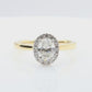 18K ほぼ無色G ダイヤモンドリング 1.049ct VVS2 オーバルカット
