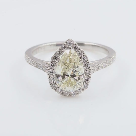Mael 無色N ペアダイヤモンドリング 1.495ct 天然 SI-1 CGL リング映像