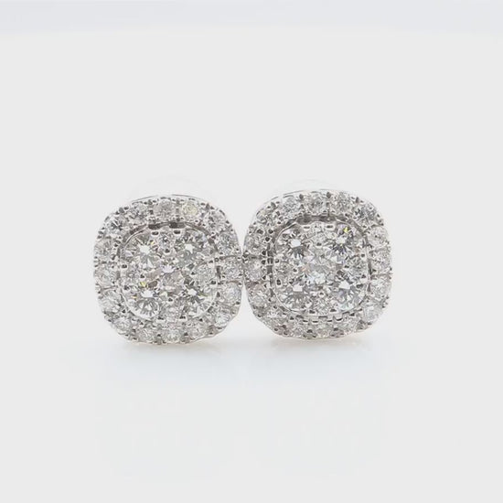 天然ダイヤモンドリング 無色 クッション  0.5ct 映像