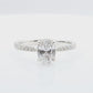 18K Oval-cut Colorless Diamond Ring - 1.051ct