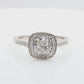 PT900 無色E ダイヤモンドリング クッション 1.25ct VVS2