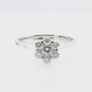18K 花柄 ダイヤモンドリング 0.48ct G+ SI+