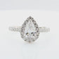 18K Pear-cut Colorless Diamond Ring - 1.547ct