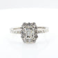PT950 Radiant-cut Near Colorless Diamond Ring - 1.291ct