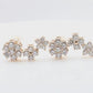 18KPG ダイヤモンドイヤリング 花柄 1.35ct