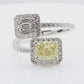 天然ダイヤモンドリング ファンシーイエロー 無色 I1  2.28ct 映像