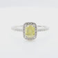 天然ダイヤモンドリング Yellow 1.32ct Oval 18KWG 映像