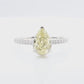 天然ダイヤモンドリング Yellow 2.254ct Pear 18KWG 映像