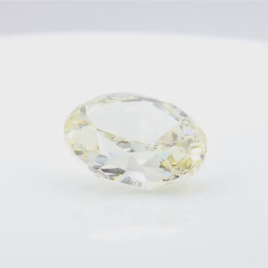 天然ダイヤモンドルース ベリーライトイエロー オーバル VVS2 10.016ct 映像