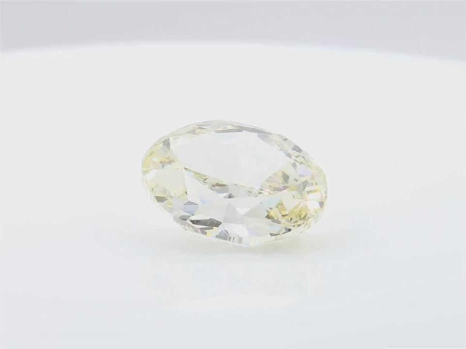 天然ダイヤモンドルース ベリーライトイエロー オーバル VVS2 10.016ct 映像