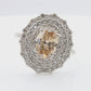 Oval Fancy Yellowish Brown Diamond Ring - 2.928ct  