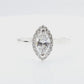 天然ダイヤモンドリング 1.099ct Marquise 18KWG 映像