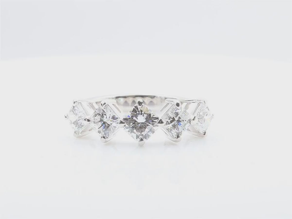 天然ダイヤモンドリング 1.914ct Princess PT900 映像