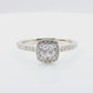 18K Colorless Cushion-cut Diamond Ring - 0.844ct