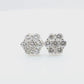 18K フラワーダイヤモンドピアス 0.92ct ラウンド