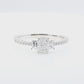18K Radiant-cut Colorless Diamond Ring - 0.851ct