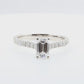 18K E無色 ダイヤモンドリング 1.256ct エメラルドカット