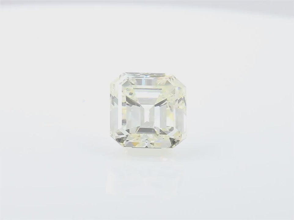 天然ルースダイヤモンド フェイントイエロー エメラルドカット VS2 3.06ct  映像