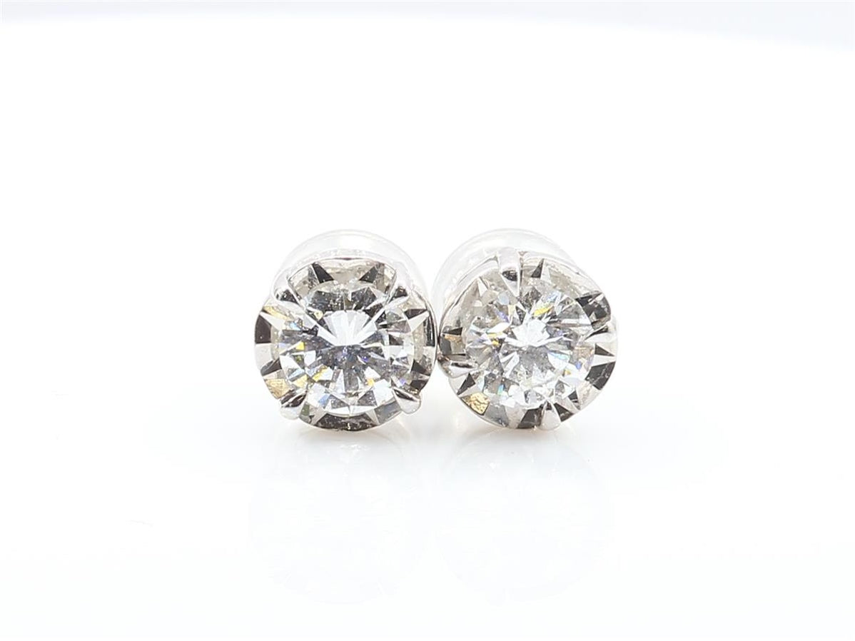 遺物の整理AU750/K18金0.5CT刻印入りダイヤモンドイヤリング 遺物の整理AU750/K18金0.5CT刻印入りダイヤモンドイヤリング