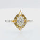 PT950 フェイントイエロー ダイヤモンドリング オーバルカット 1.866ct