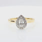 18K Colorless Pear-cut Diamond Ring - 0.682ct