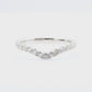 18K V字ライン ダイヤモンドリング 0.49ct