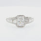 18K 無色D ダイヤモンドリング 1.82ct VS1 ラディアントカット