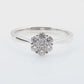 天然ダイヤモンドリング 無色 花柄 ラウンド 0.44ct  映像