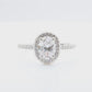 天然ダイヤモンドリング 1.438ct Oval 18KWG 映像