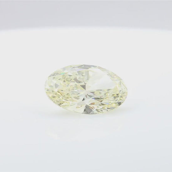 天然ダイヤモンドルース フェイントイエロー オーバル VS1 5.01ct 映像