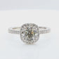 18K Faint Yellow Diamond Ring Round-cut - 1.812ct