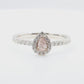 18K Pear-cut Fancy Light Brownish Pink Diamond Ring - 0.57ct