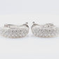 18K Diamond Pave Hoop Earrings - 1.4ct