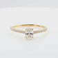 18KYG Colorless Diamond Ring Cushion-cut - 0.635ct
