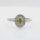 PT900 グリーンダイヤモンドリング 1.41ct Fancy Green Yellow SI1 オーバル
