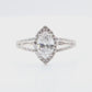 天然ダイヤモンドリング 1.317ct Marquise 18KWG 映像