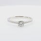 18K 無色D ダイヤモンドリング 0.51ct VVS2 ラウンドカット