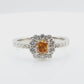 PT950 Radiant-cut Fancy Deep Yellow Orange Diamond Ring - 1.17ct