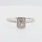 18K ピンクダイヤモンドリング 0.623ct Fancy Brownish Pink SI2 ラディアント