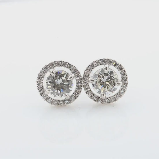 天然ダイヤモンドリング ほぼ無色 ラウンド SI1 0.805ct 映像