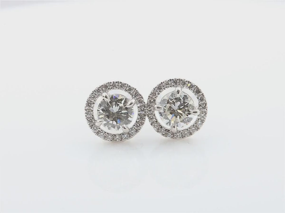 天然ダイヤモンドリング ほぼ無色 ラウンド SI1 0.805ct 映像