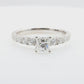 18K 無色Fダイヤモンドリング 1.085ct VS2 プリンセスカット