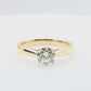 18K Faint Yellow Diamond Ring Round-cut - 1.017ct