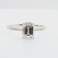 18K Emerald-cut Colorless Diamond Ring - 1.756ct