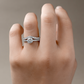 18K V字ライン ダイヤモンドリング 0.49ct