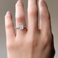 18K ほぼ無色J 天然ダイヤモンドリング 1.86ct VS2 クッションカット
