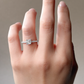 18K ほぼ無色G 天然ダイヤモンドリング 1.02ct VVS2 エメラルドカット