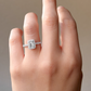 18KWG 無色D 天然ダイヤモンドリング 1.073ct エメラルドカット